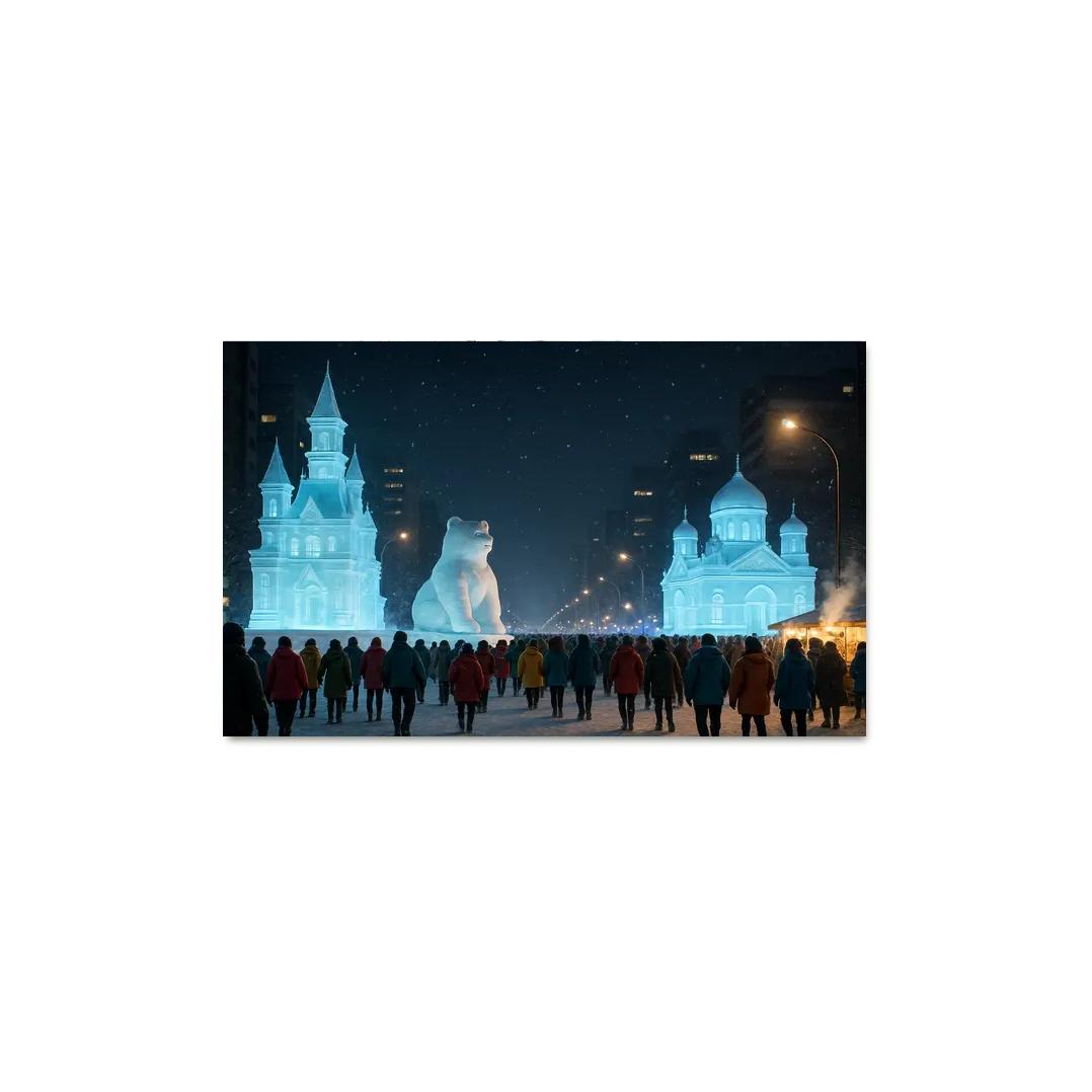 Sapporo Snow Festival Night Parade decor