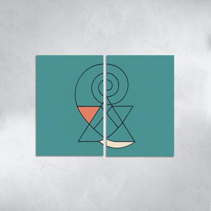 Breath Geometry canvas paintings frame