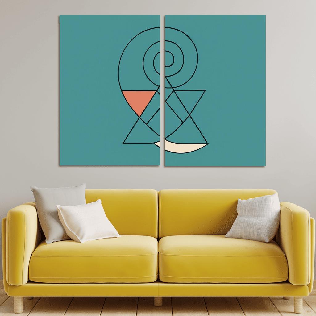 Breath Geometry canvas paintings frame