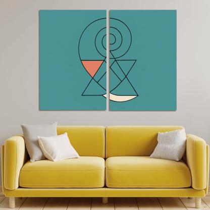 Breath Geometry canvas paintings frame