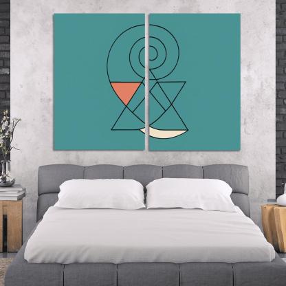 Breath Geometry canvas paintings frame