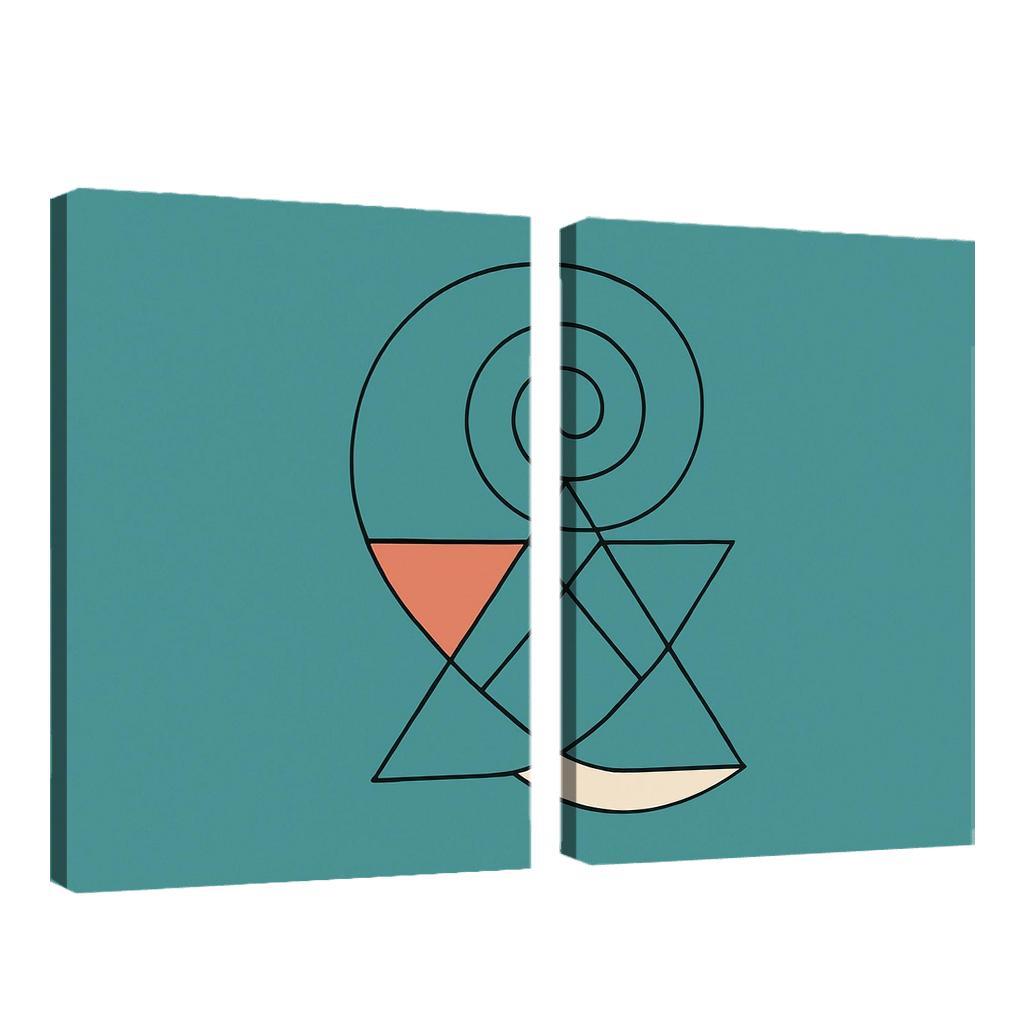 Breath Geometry canvas paintings frame
