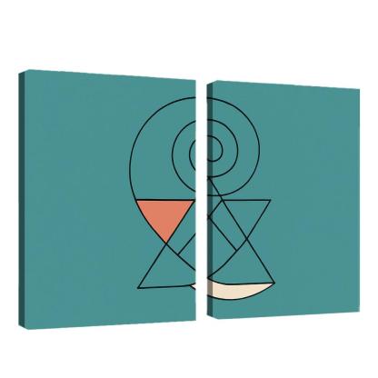 Breath Geometry canvas paintings frame