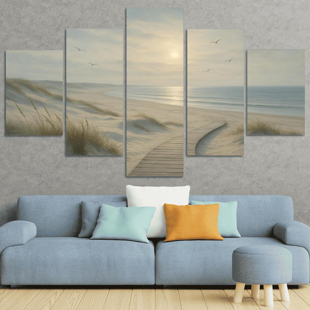 Silvermist Dune Shoreline custom paintings frame