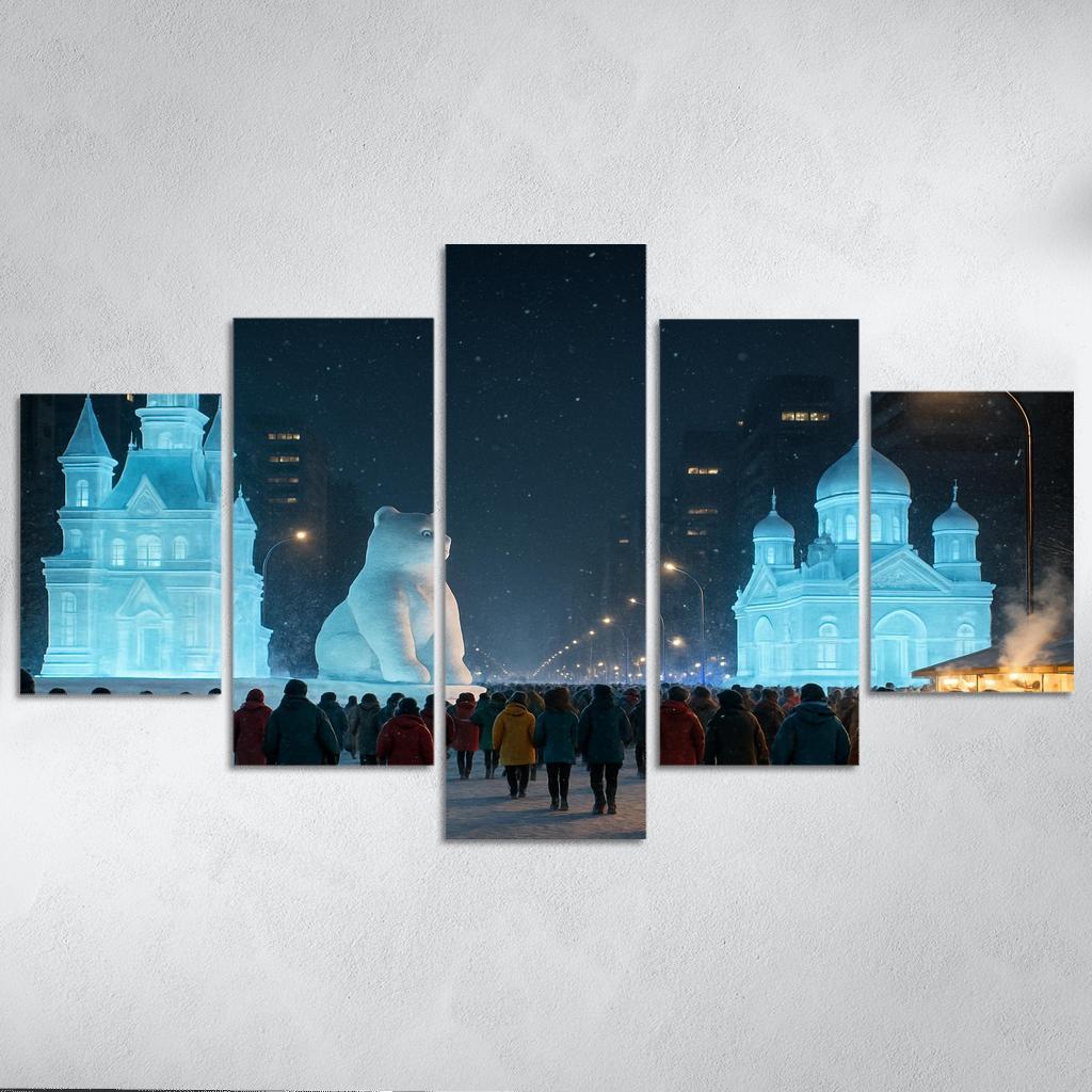 Sapporo Snow Festival Night Parade decor