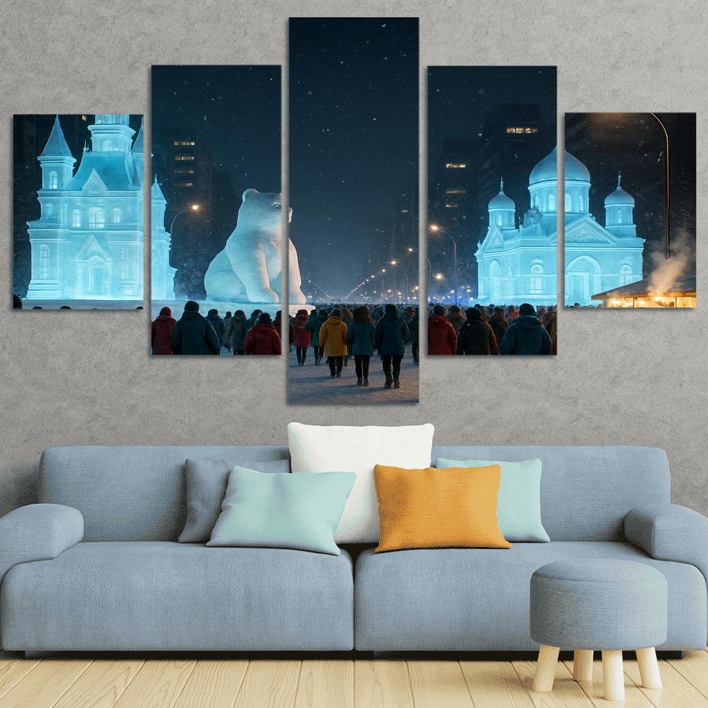 Sapporo Snow Festival Night Parade decor