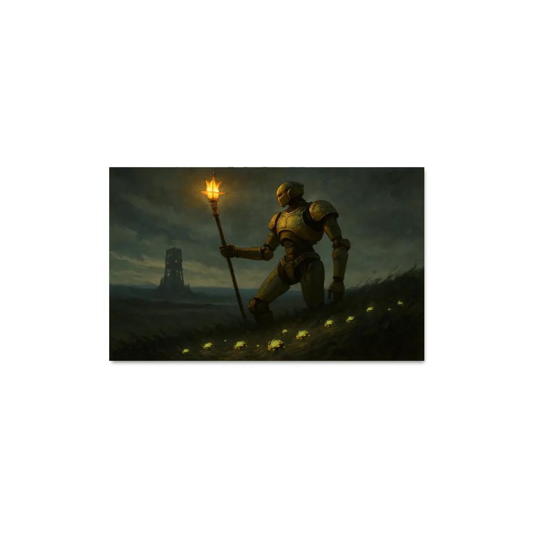 The Thornlight Automaton Shepherd multi-panel paintings