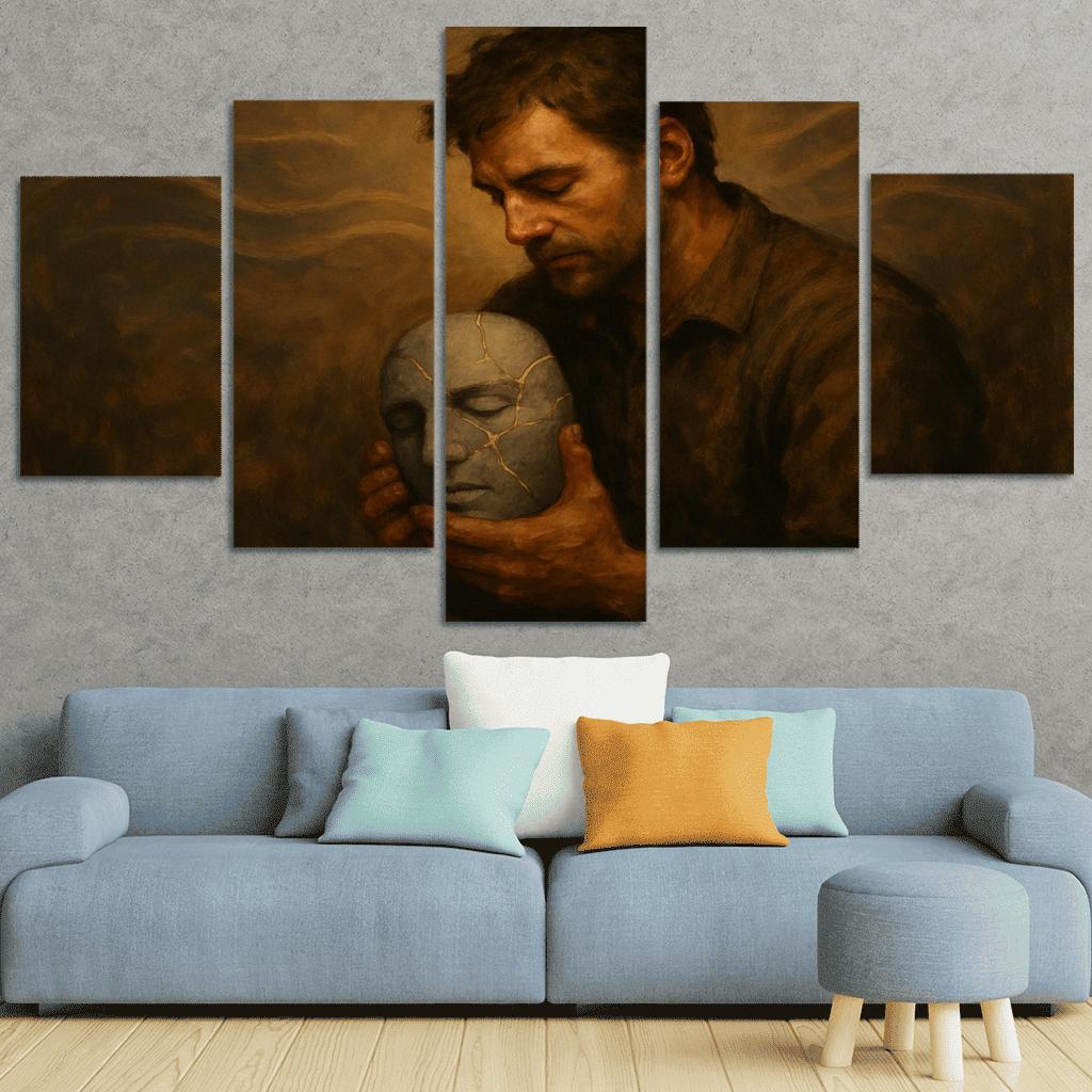 The Weight Of Quiet Breaking The Stigma Around Men Mental Health wall art