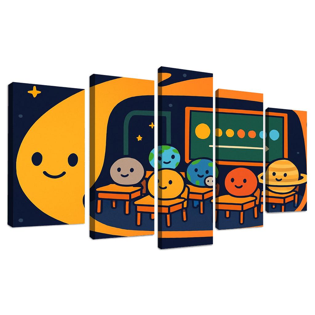 Comet Classroom With The Planet Pupils custom paintings frame