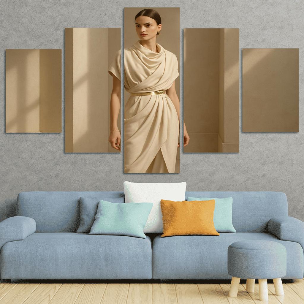 Modern Heirloom Draping abstract paintings frame