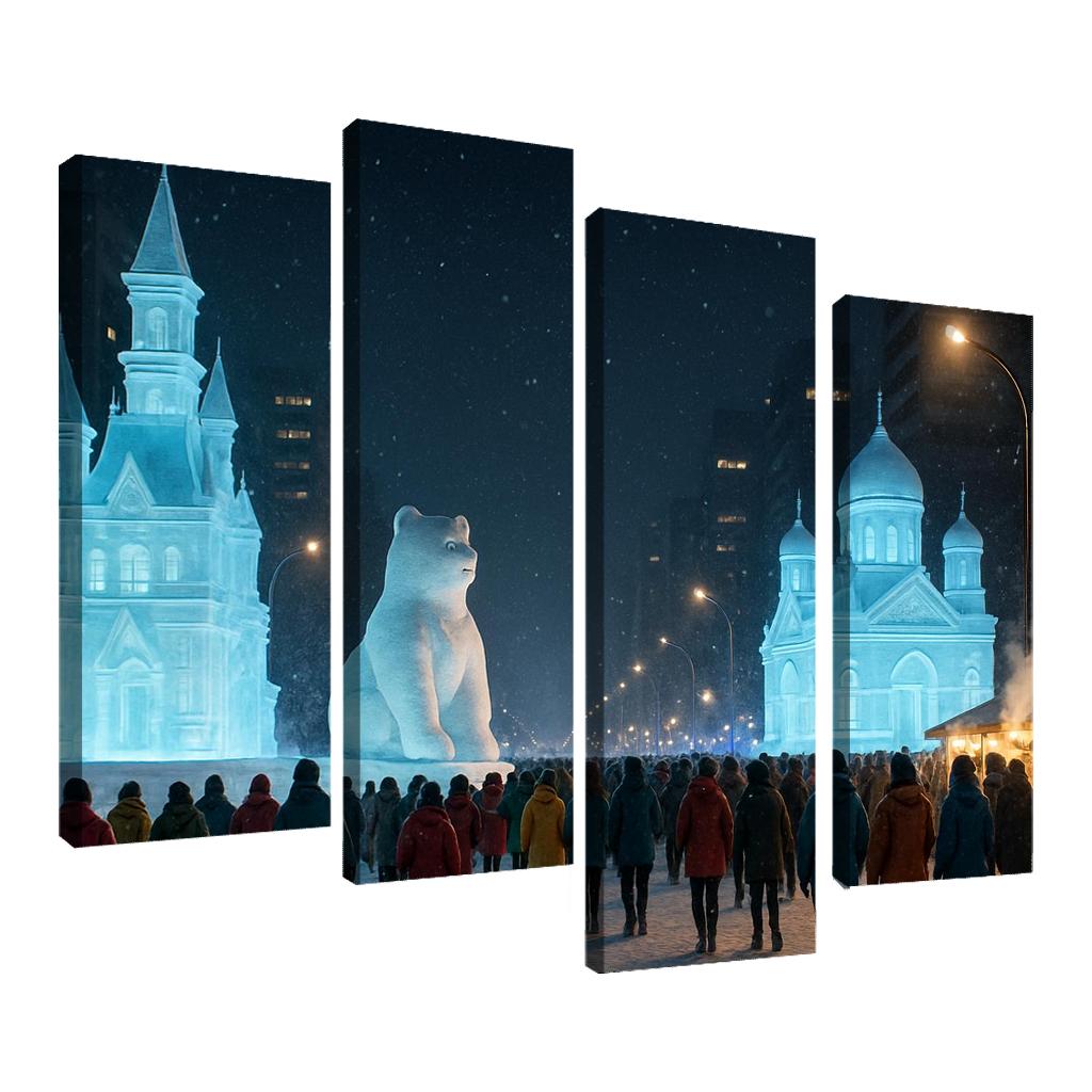 Sapporo Snow Festival Night Parade decor