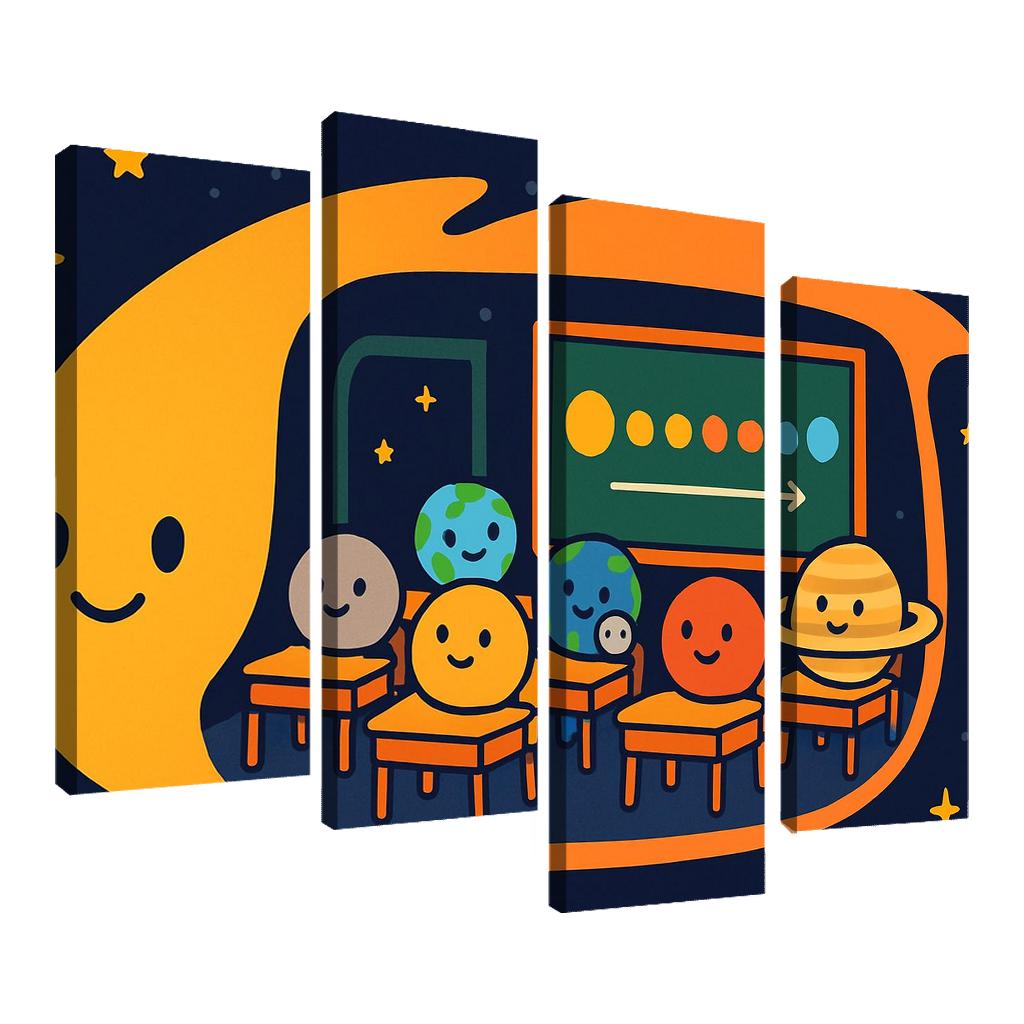 Comet Classroom With The Planet Pupils custom paintings frame