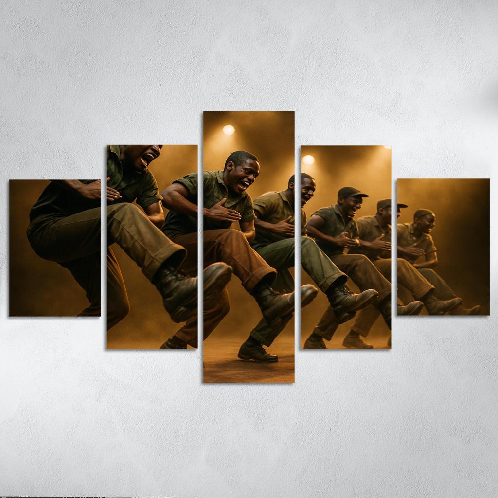 Gumboot Pulse Rhythms Born From Percussive Footwork modern paintings frame