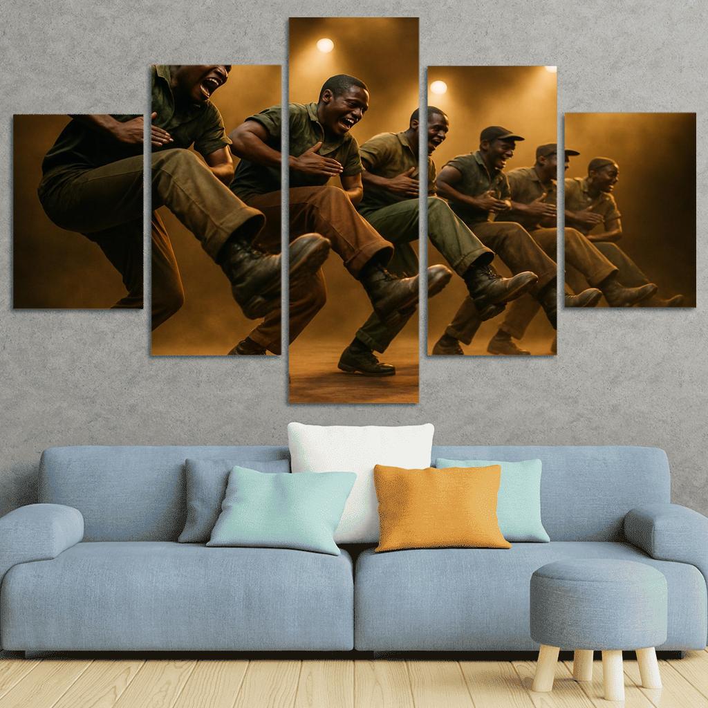 Gumboot Pulse Rhythms Born From Percussive Footwork modern paintings frame