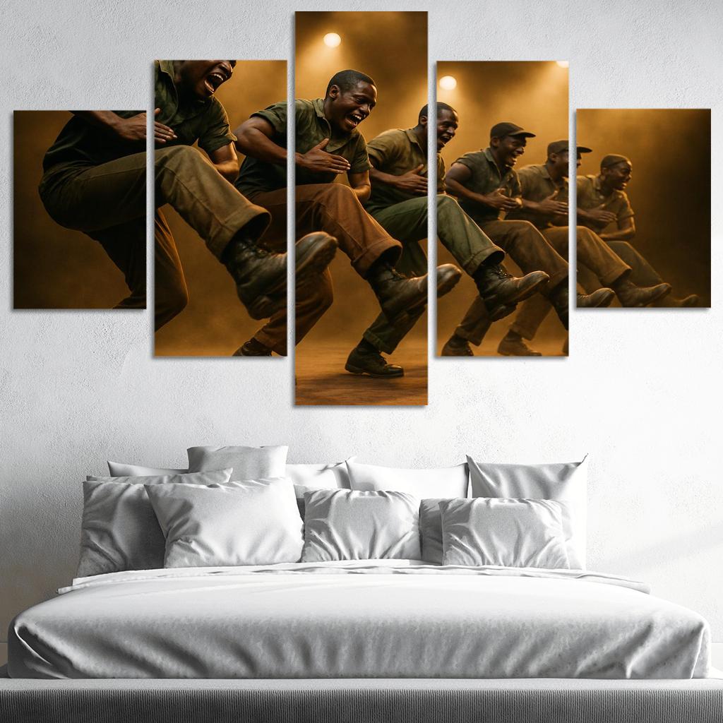 Gumboot Pulse Rhythms Born From Percussive Footwork modern paintings frame