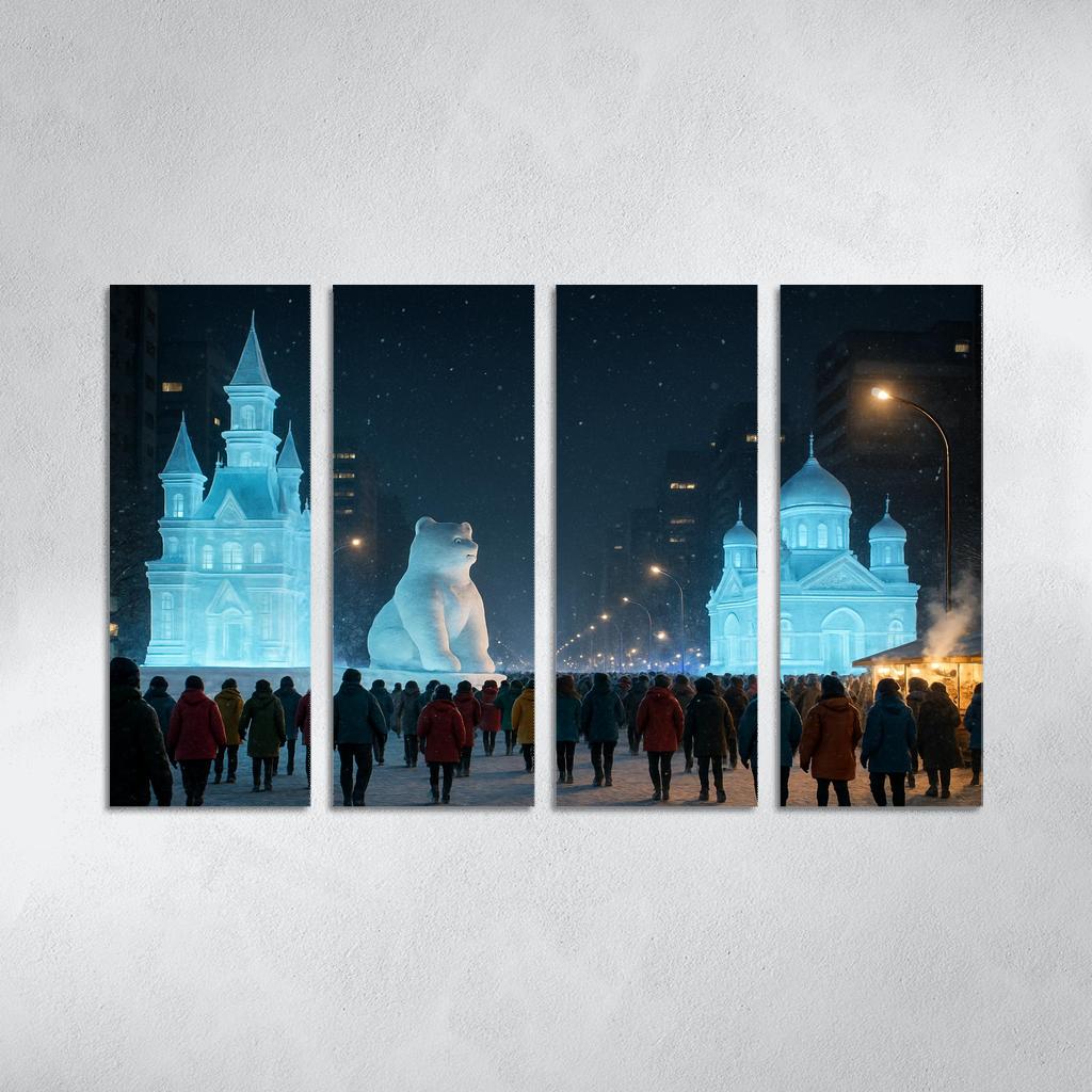 Sapporo Snow Festival Night Parade decor