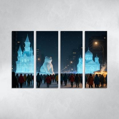 Sapporo Snow Festival Night Parade decor