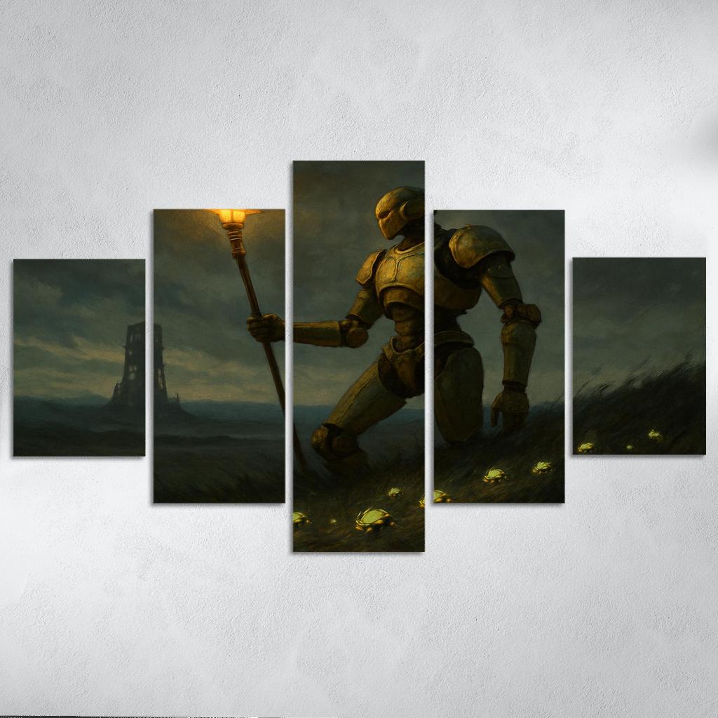 The Thornlight Automaton Shepherd multi-panel paintings