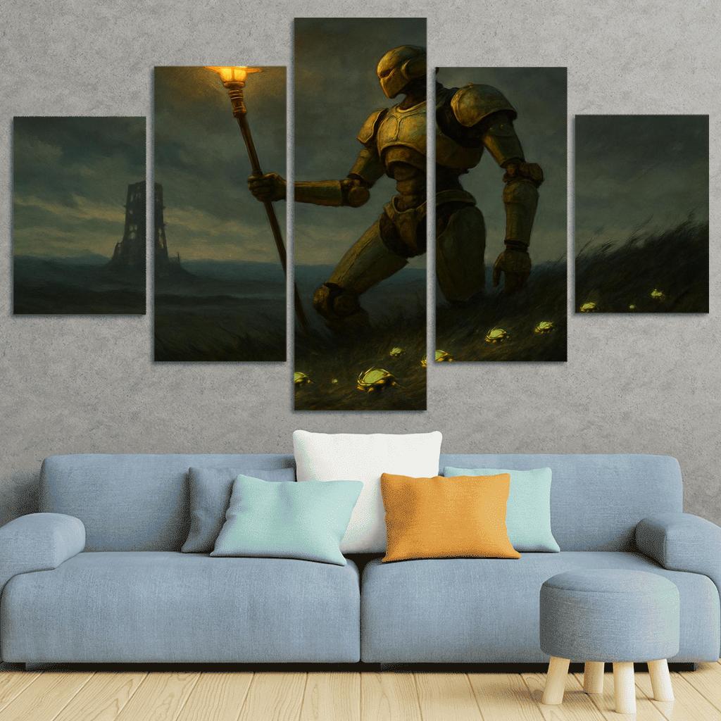 The Thornlight Automaton Shepherd multi-panel paintings