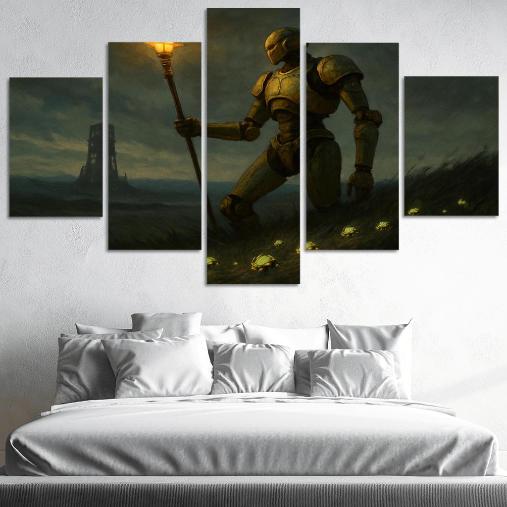 The Thornlight Automaton Shepherd multi-panel paintings