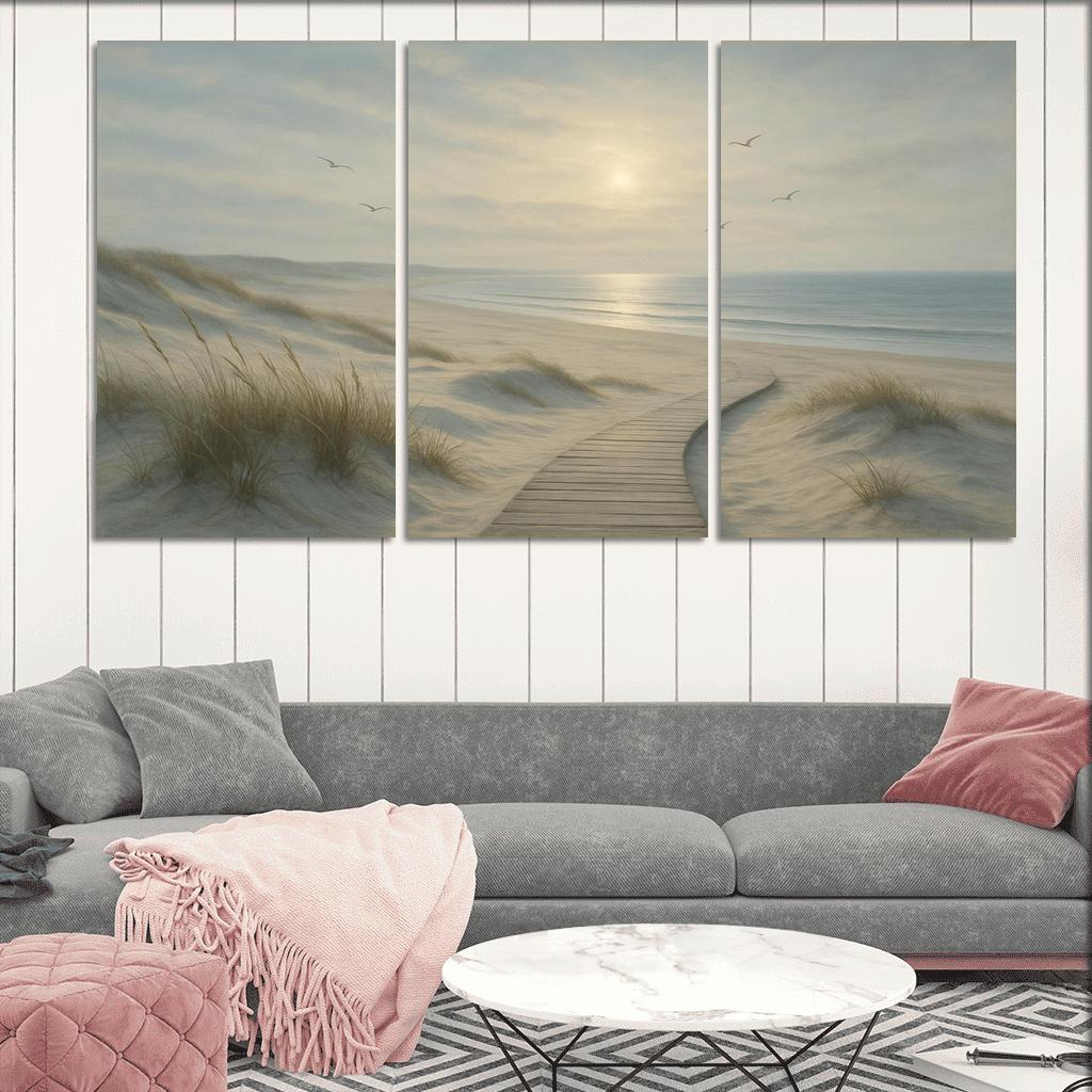 Silvermist Dune Shoreline custom paintings frame