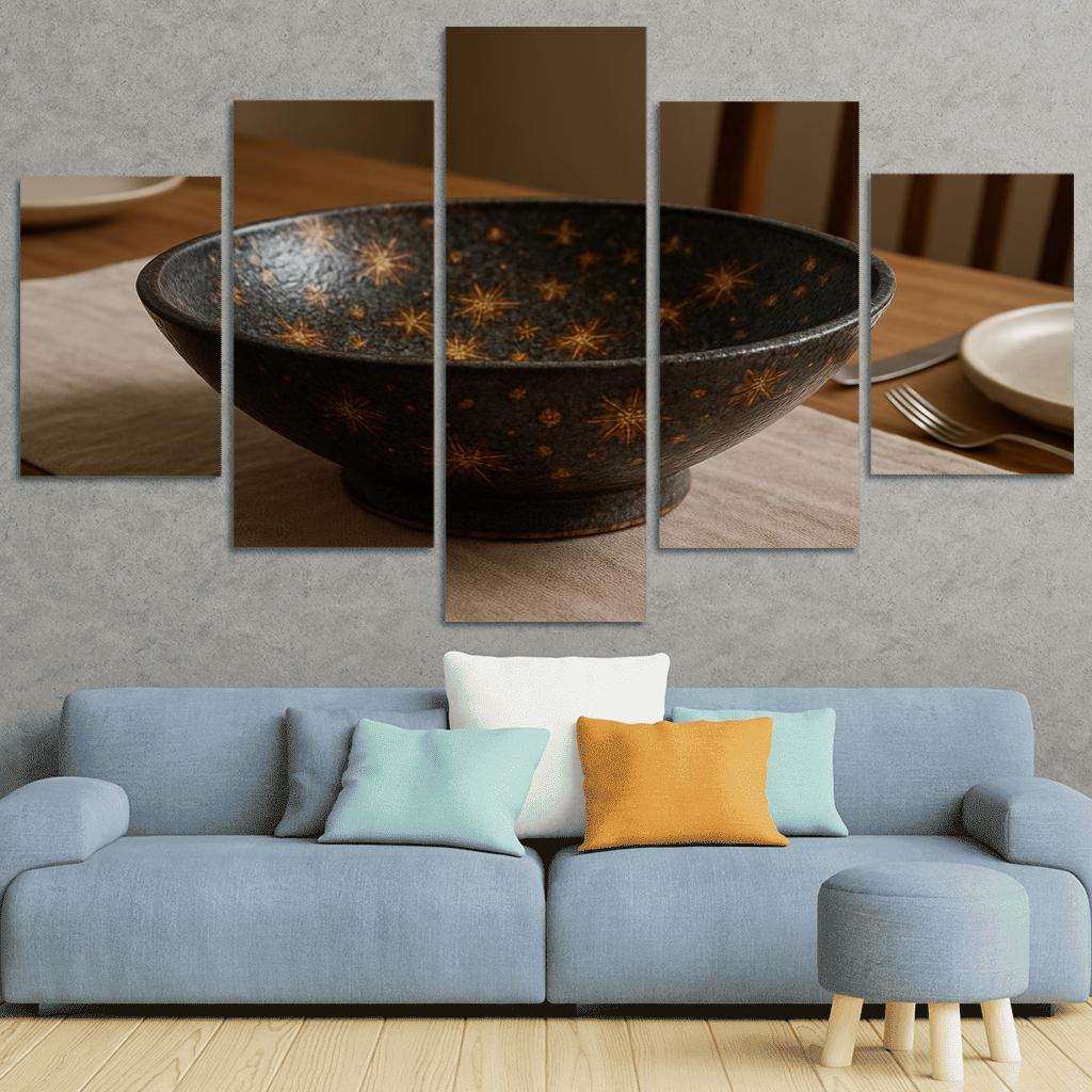 Hand Glazed Stoneware Centerpiece Bowl With Lava Crystalline Glaze home decor