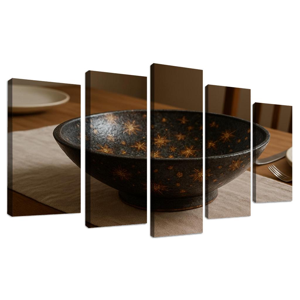 Hand Glazed Stoneware Centerpiece Bowl With Lava Crystalline Glaze home decor