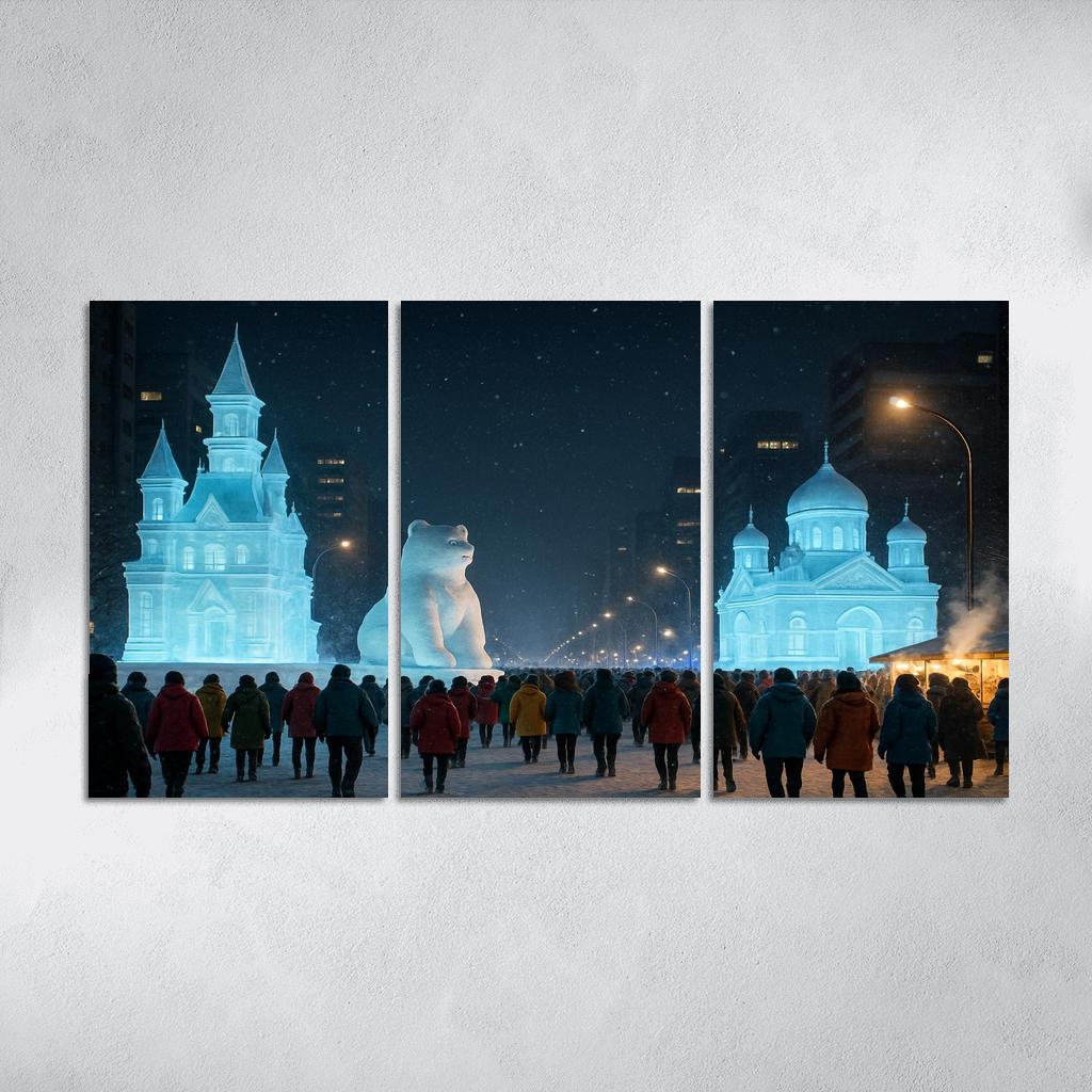 Sapporo Snow Festival Night Parade decor