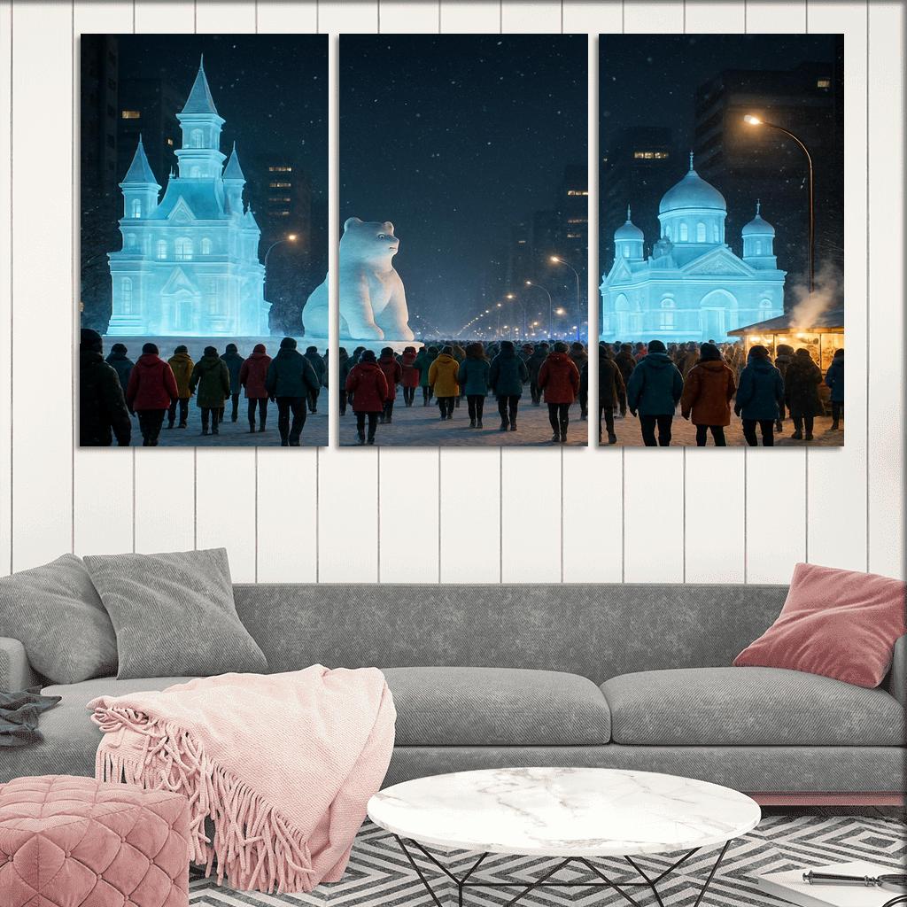 Sapporo Snow Festival Night Parade decor