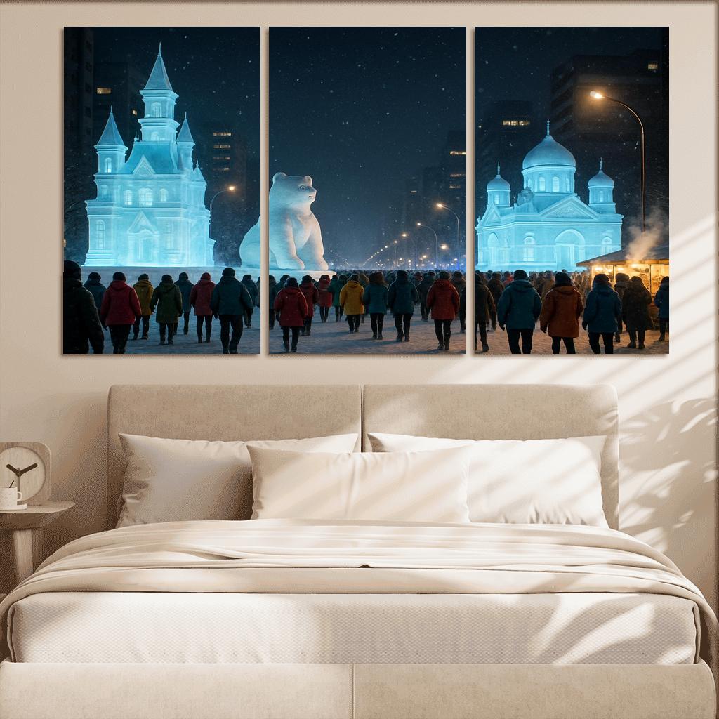 Sapporo Snow Festival Night Parade decor