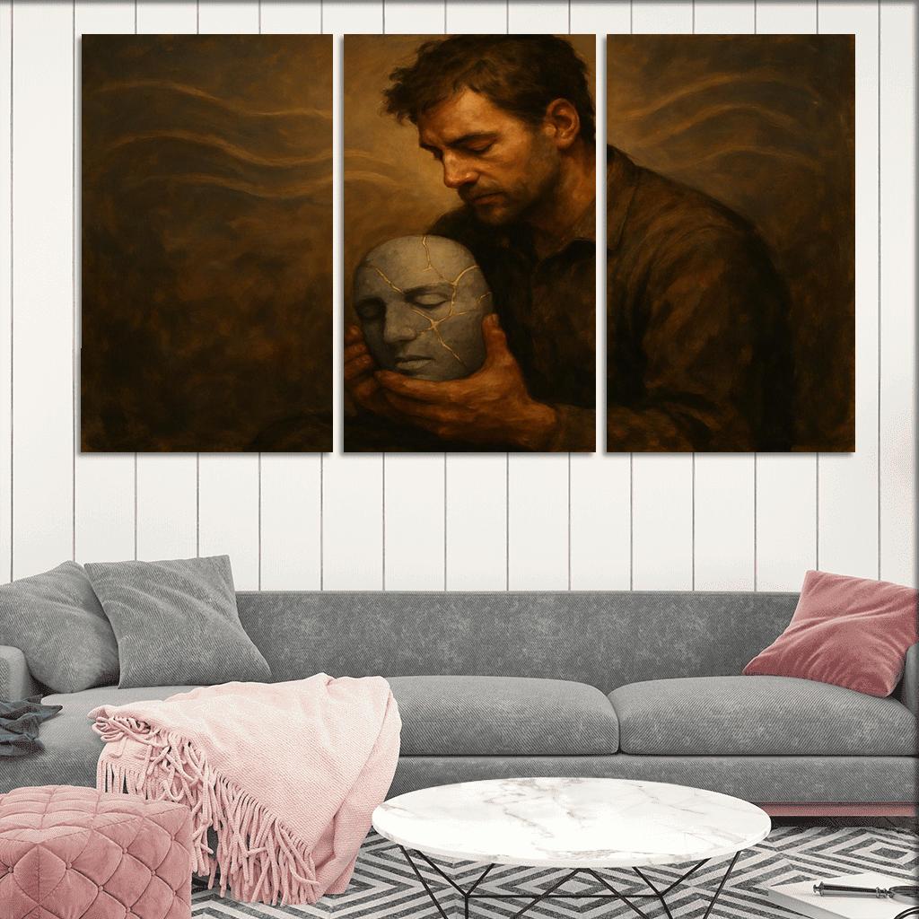 The Weight Of Quiet Breaking The Stigma Around Men Mental Health wall art