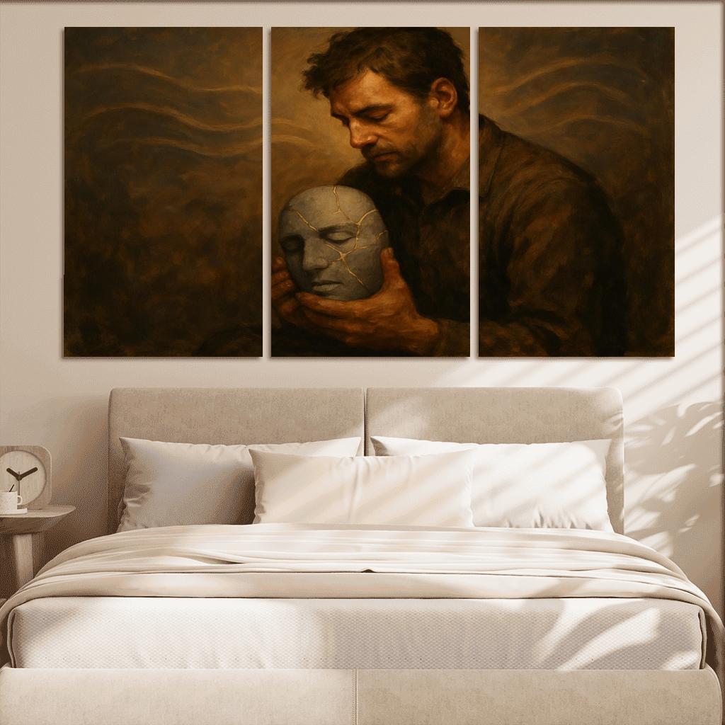 The Weight Of Quiet Breaking The Stigma Around Men Mental Health wall art