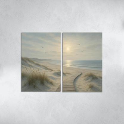 Silvermist Dune Shoreline custom paintings frame