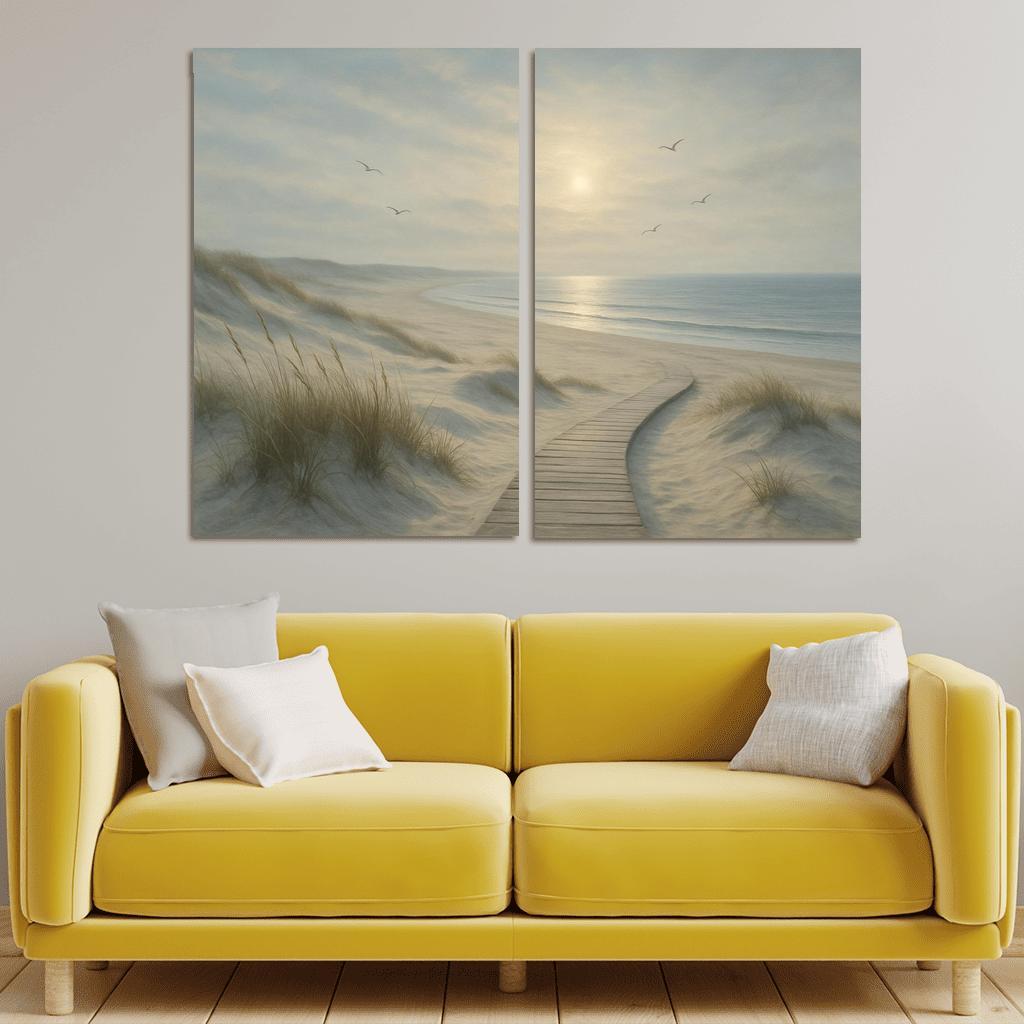 Silvermist Dune Shoreline custom paintings frame