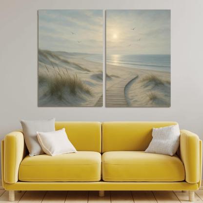 Silvermist Dune Shoreline custom paintings frame