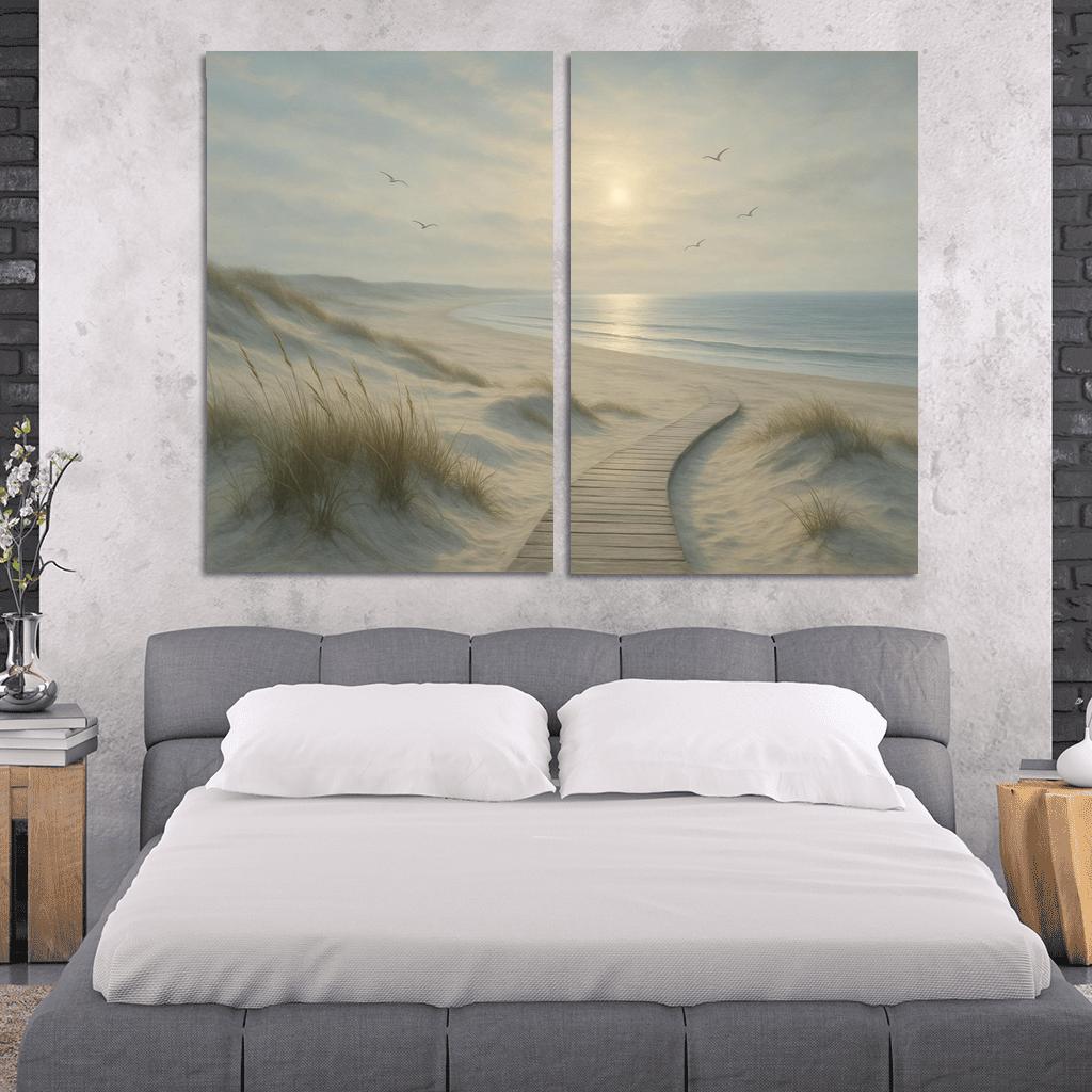 Silvermist Dune Shoreline custom paintings frame