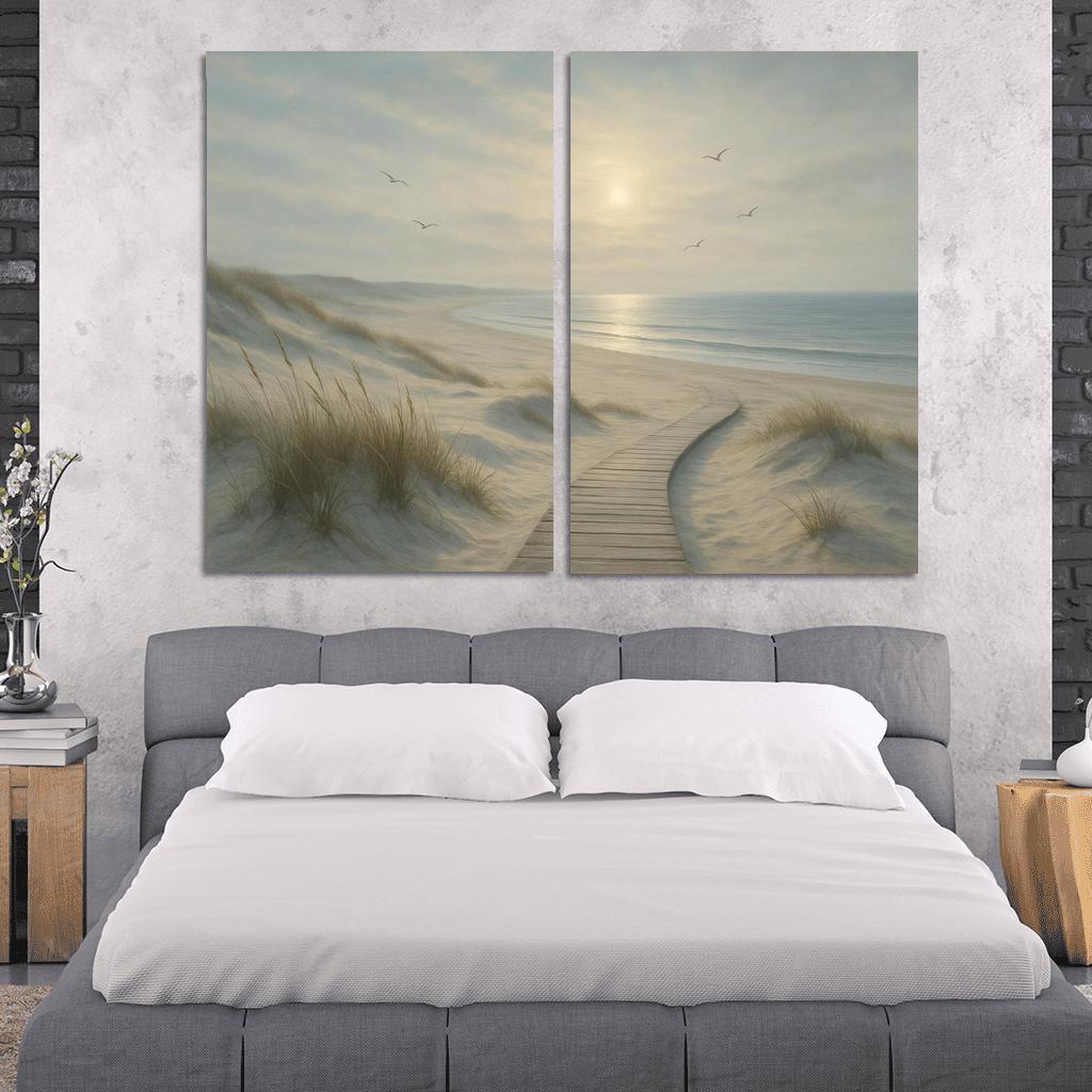 Silvermist Dune Shoreline custom paintings frame
