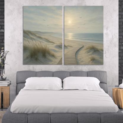 Silvermist Dune Shoreline custom paintings frame