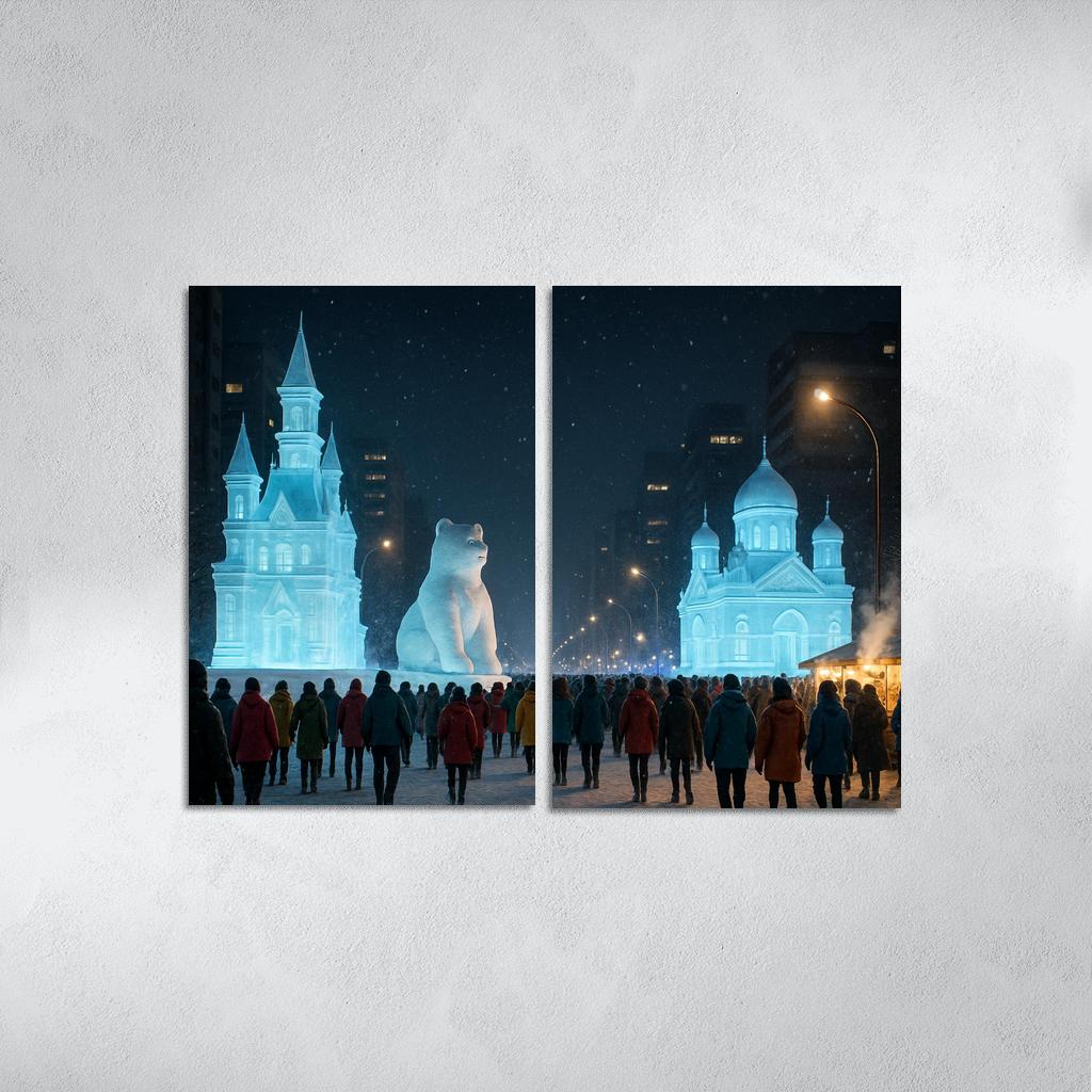 Sapporo Snow Festival Night Parade decor