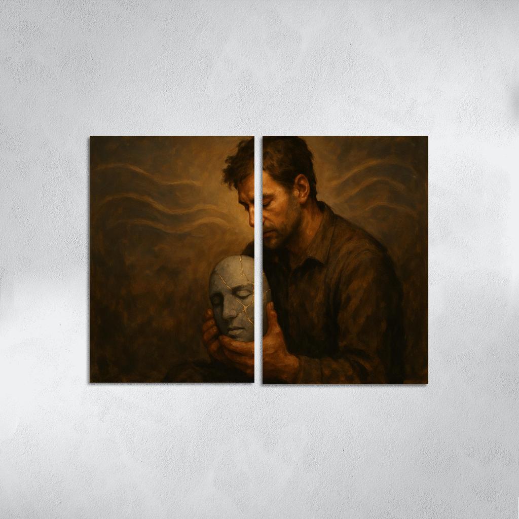 The Weight Of Quiet Breaking The Stigma Around Men Mental Health wall art