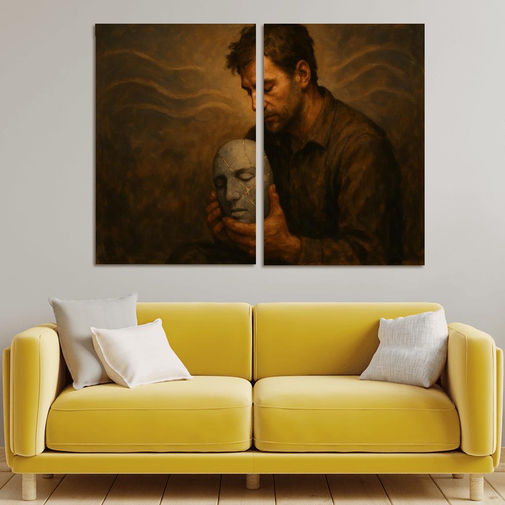 The Weight Of Quiet Breaking The Stigma Around Men Mental Health wall art