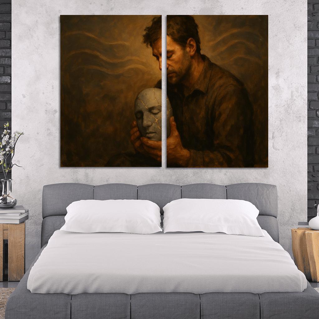 The Weight Of Quiet Breaking The Stigma Around Men Mental Health wall art