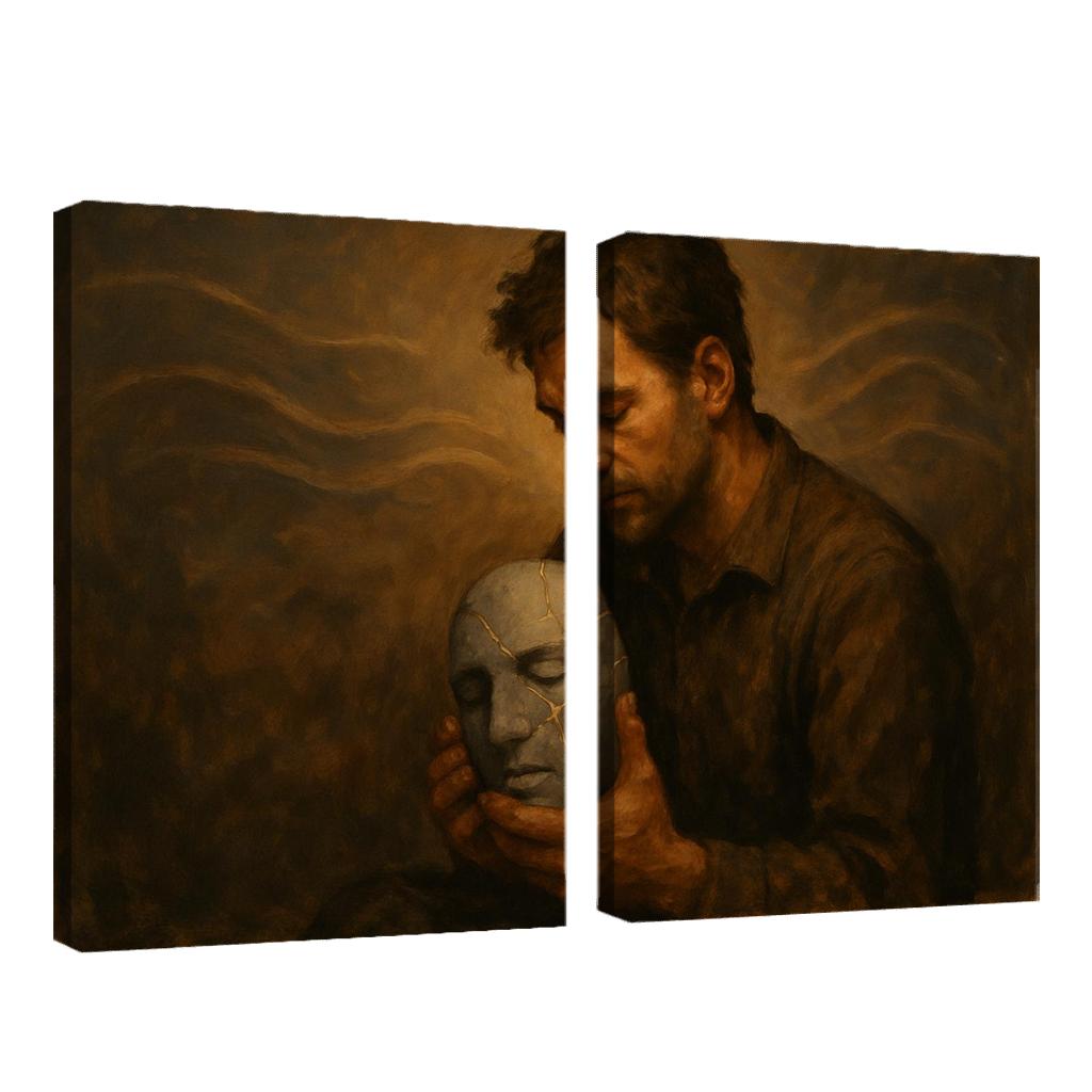 The Weight Of Quiet Breaking The Stigma Around Men Mental Health wall art