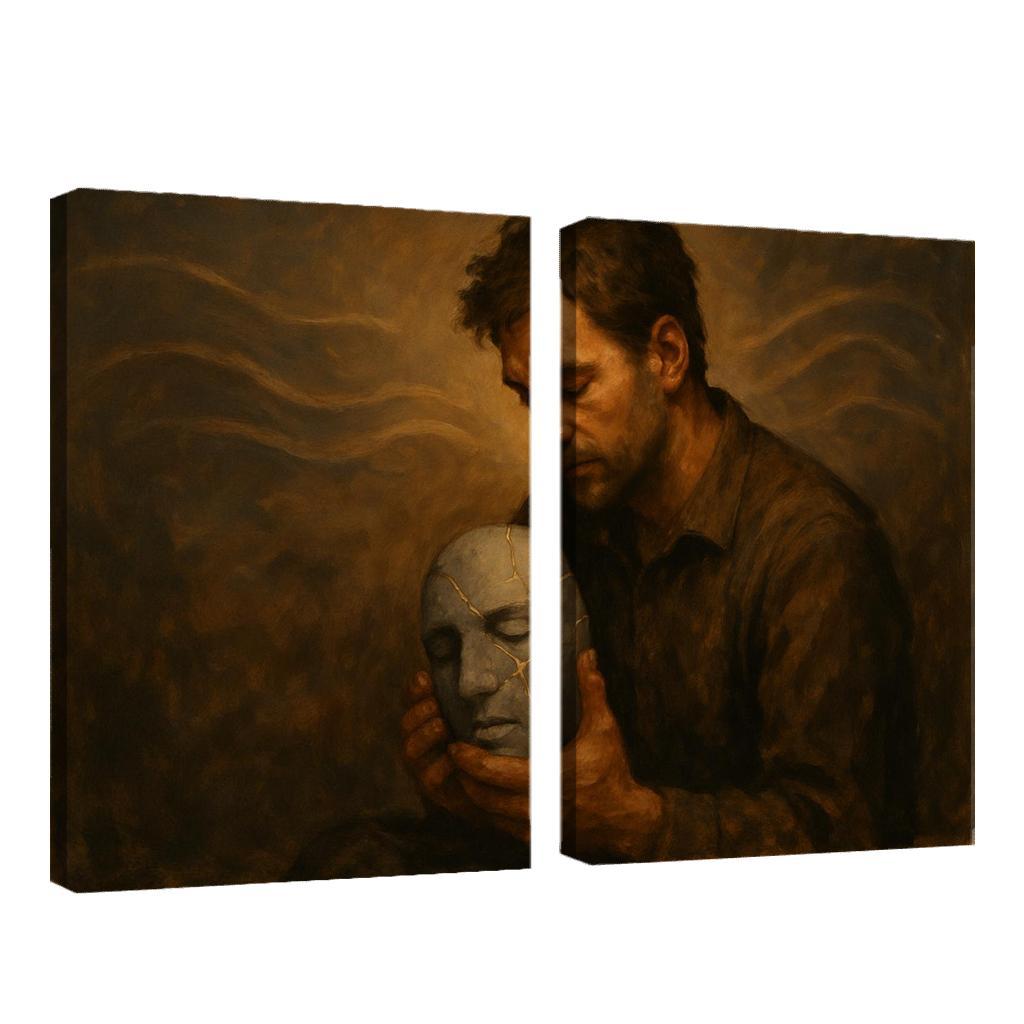 The Weight Of Quiet Breaking The Stigma Around Men Mental Health wall art