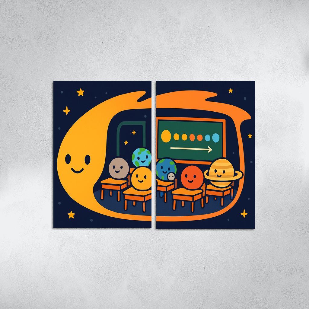 Comet Classroom With The Planet Pupils custom paintings frame