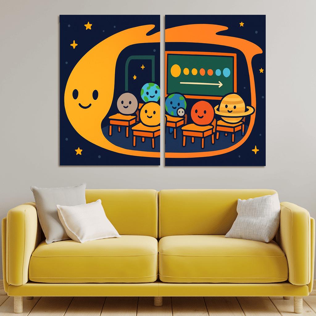 Comet Classroom With The Planet Pupils custom paintings frame