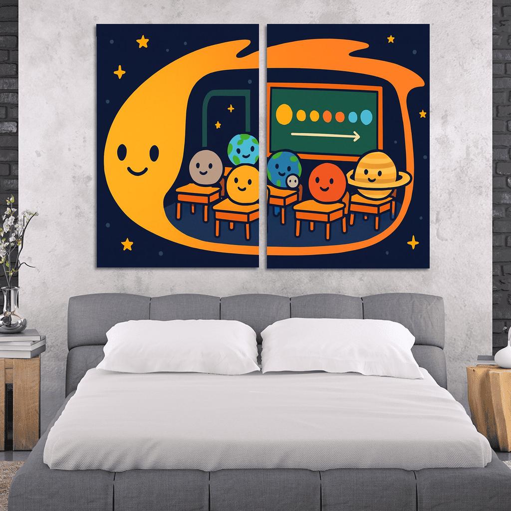 Comet Classroom With The Planet Pupils custom paintings frame