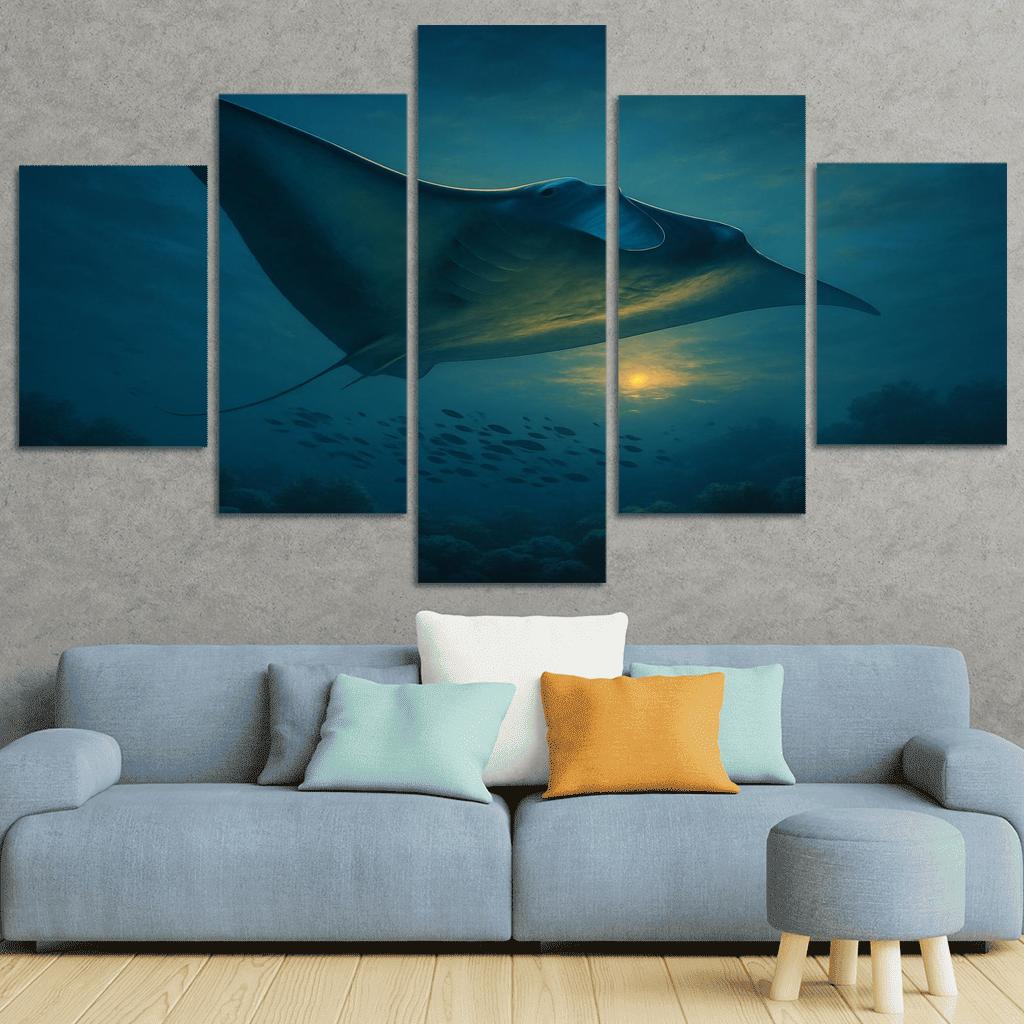 The Soaring Manta Ray Of The Twilight Reef home decor