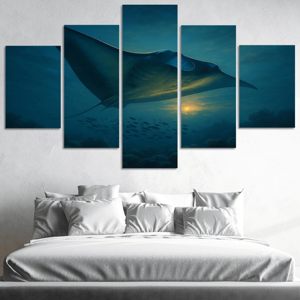 The Soaring Manta Ray Of The Twilight Reef home decor