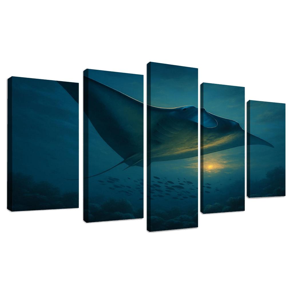 The Soaring Manta Ray Of The Twilight Reef home decor